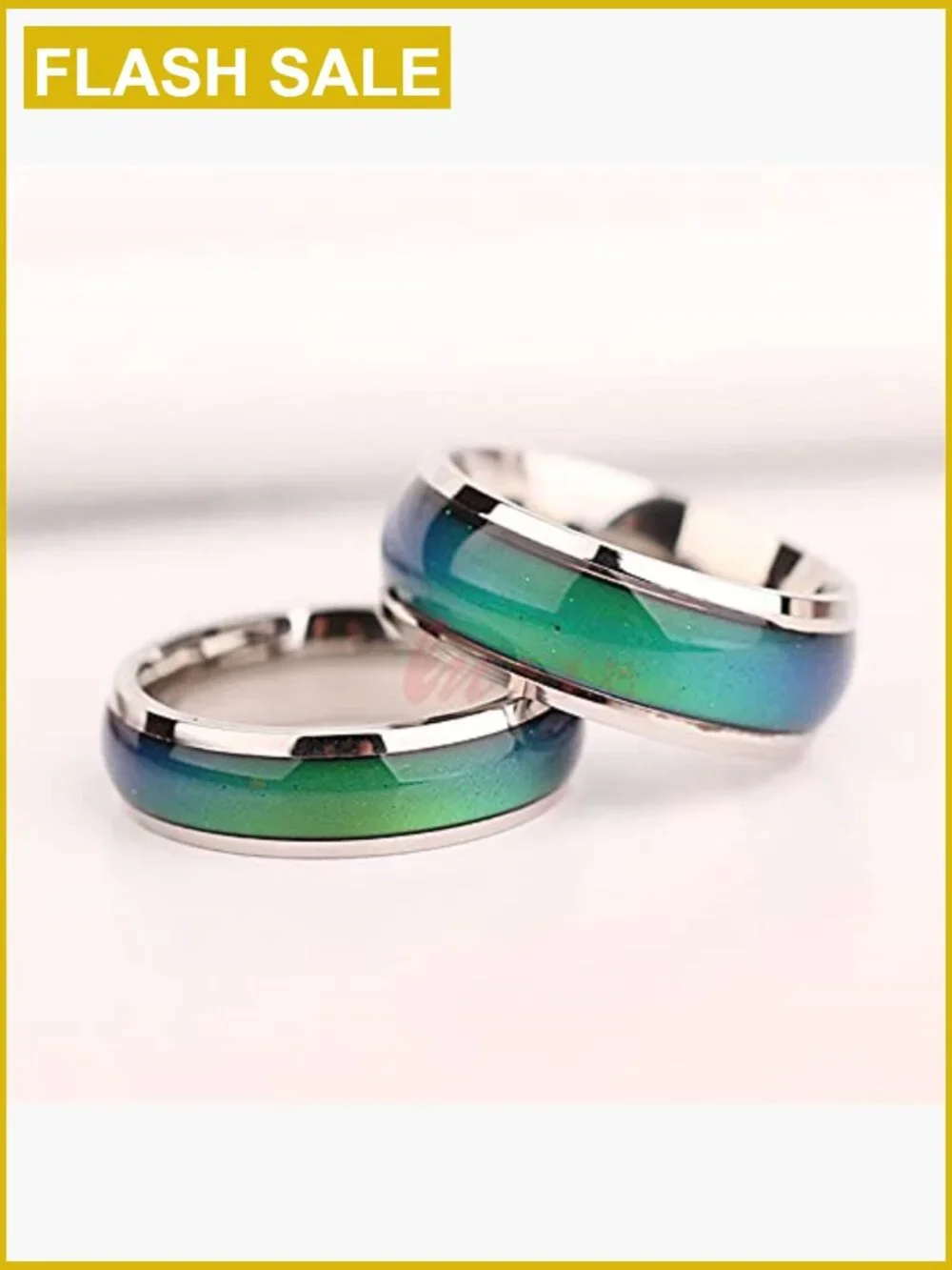 6mm Mood Ring Emotion Temperature Index Copper Band Ring for Women Men